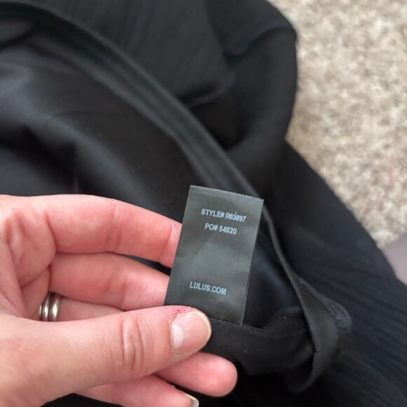 Lulus Lost in Paradise Black Maxi Dress V Neck Essential Strappy Sz S - Picture 9 of 13